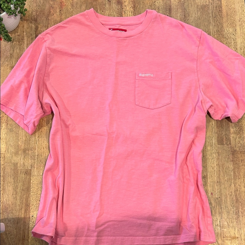 Supreme Pink Short Sleeve Pocket Tee